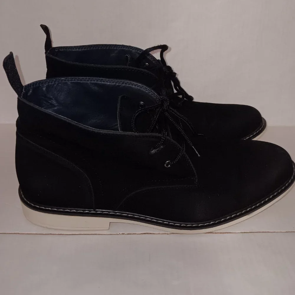 HAWKE & CO MOJAVE MEMORY FORM MEN'S LACE UP CHELSEA CHUKKA BOOTS - Picture 4 of 9